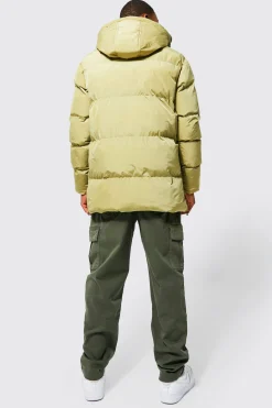 boohooMAN Overhead Mid Length Puffer | UK| Coats & Jackets