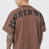 Oversize Heavy Large Text T-shirt | UK^boohooMAN Hot
