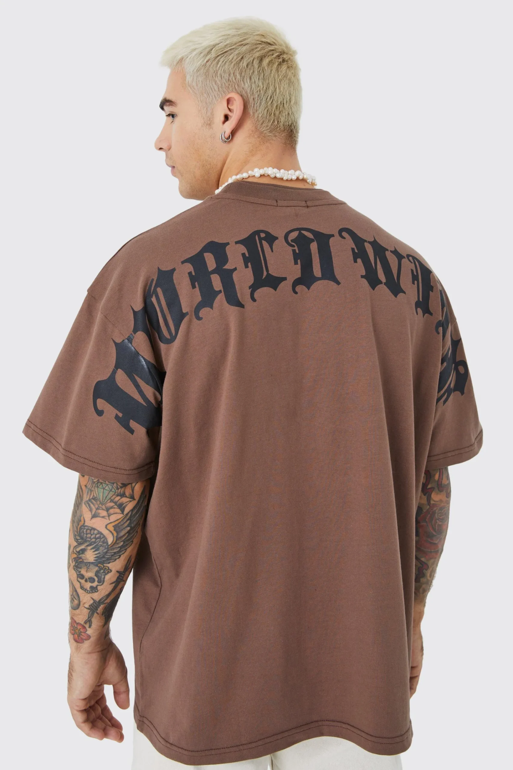 Oversize Heavy Large Text T-shirt | UK^boohooMAN Hot