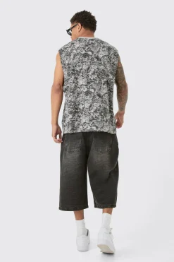 Oversized 98 Abstract Printed Tank | UK^boohooMAN Online