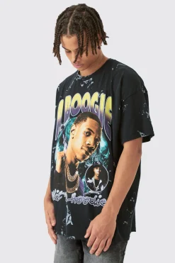 Oversized A Boogie Wash License T-shirt | UK^boohooMAN Discount