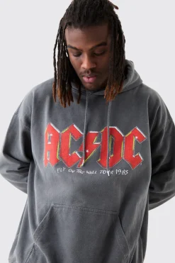 boohooMAN Oversized ACDC Band Wash License Hoodie | UK| Hoodies & Sweatshirts