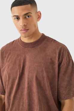 Oversized Acid Wash Cross Graphic T-shirt | UK^boohooMAN Discount