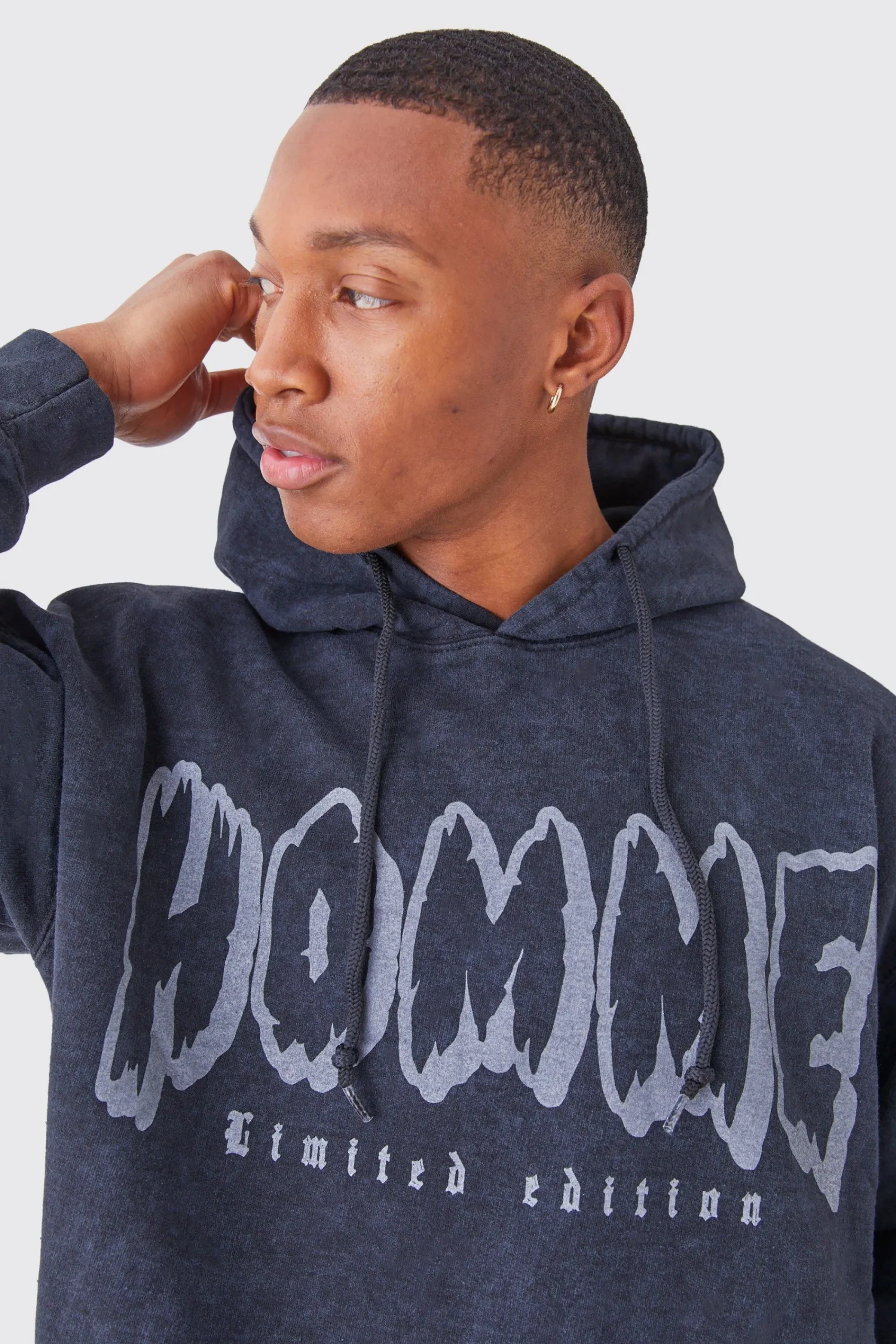 boohooMAN Oversized Acid Wash Graphic Hoodie | UK| Hoodies & Sweatshirts