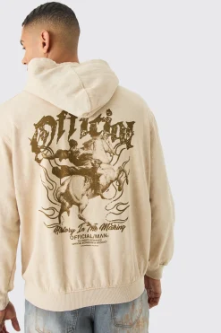 boohooMAN Oversized Acid Wash Official Graphic Hoodie | UK| Hoodies & Sweatshirts
