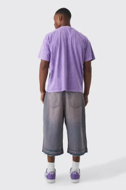 Oversized Advanced Area Acid Wash Print T-shirt | UK^boohooMAN Outlet