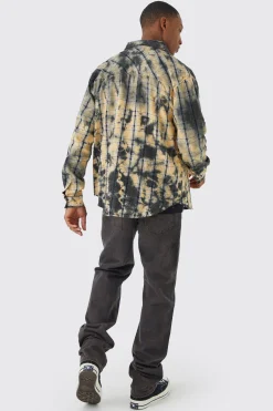 boohooMAN Oversized All Over Bleach Check Shirt | UK| Shirts
