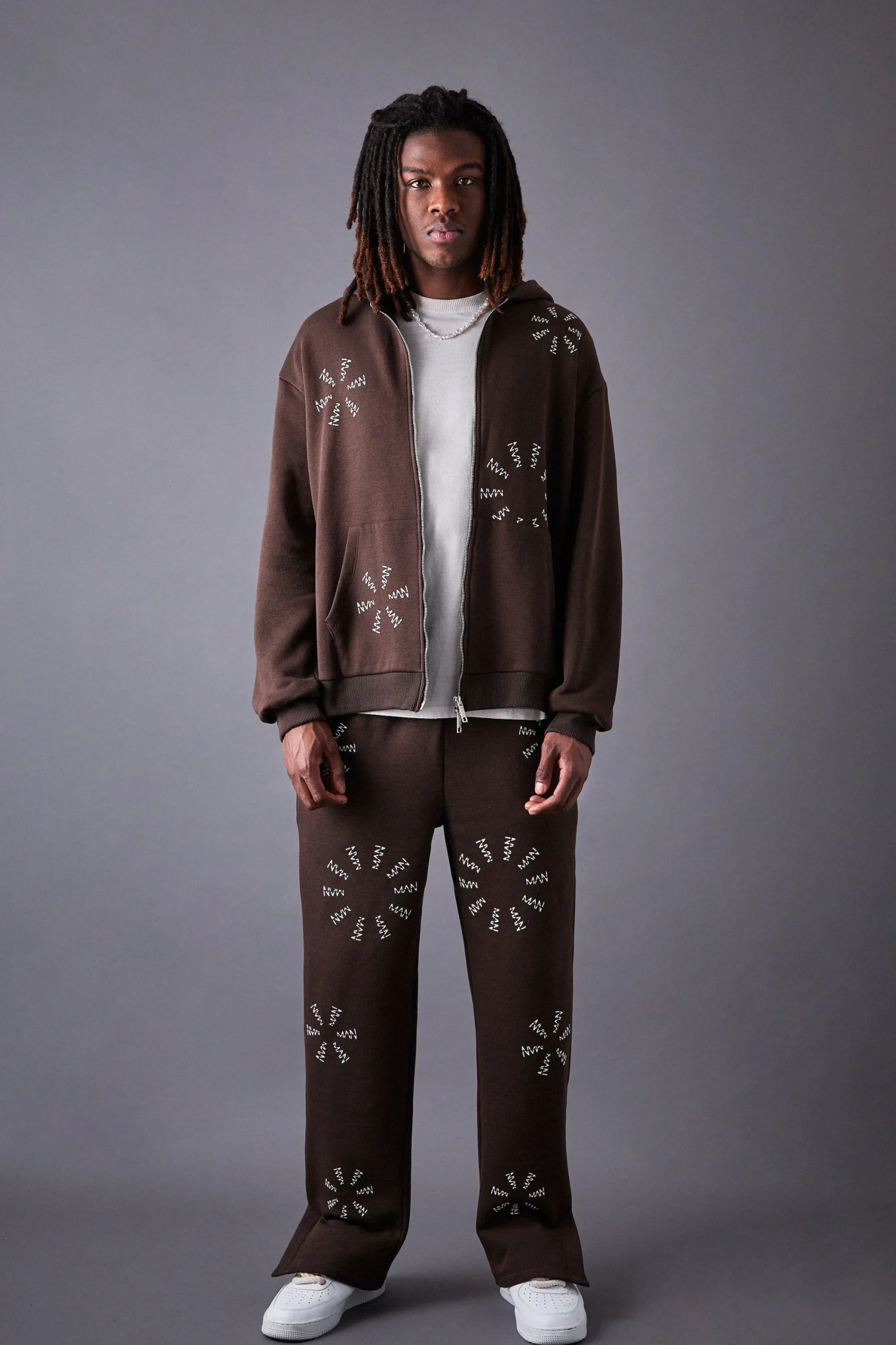 boohooMAN Oversized All Over Man Dash Colour Block Tracksuit | UK| Tracksuits