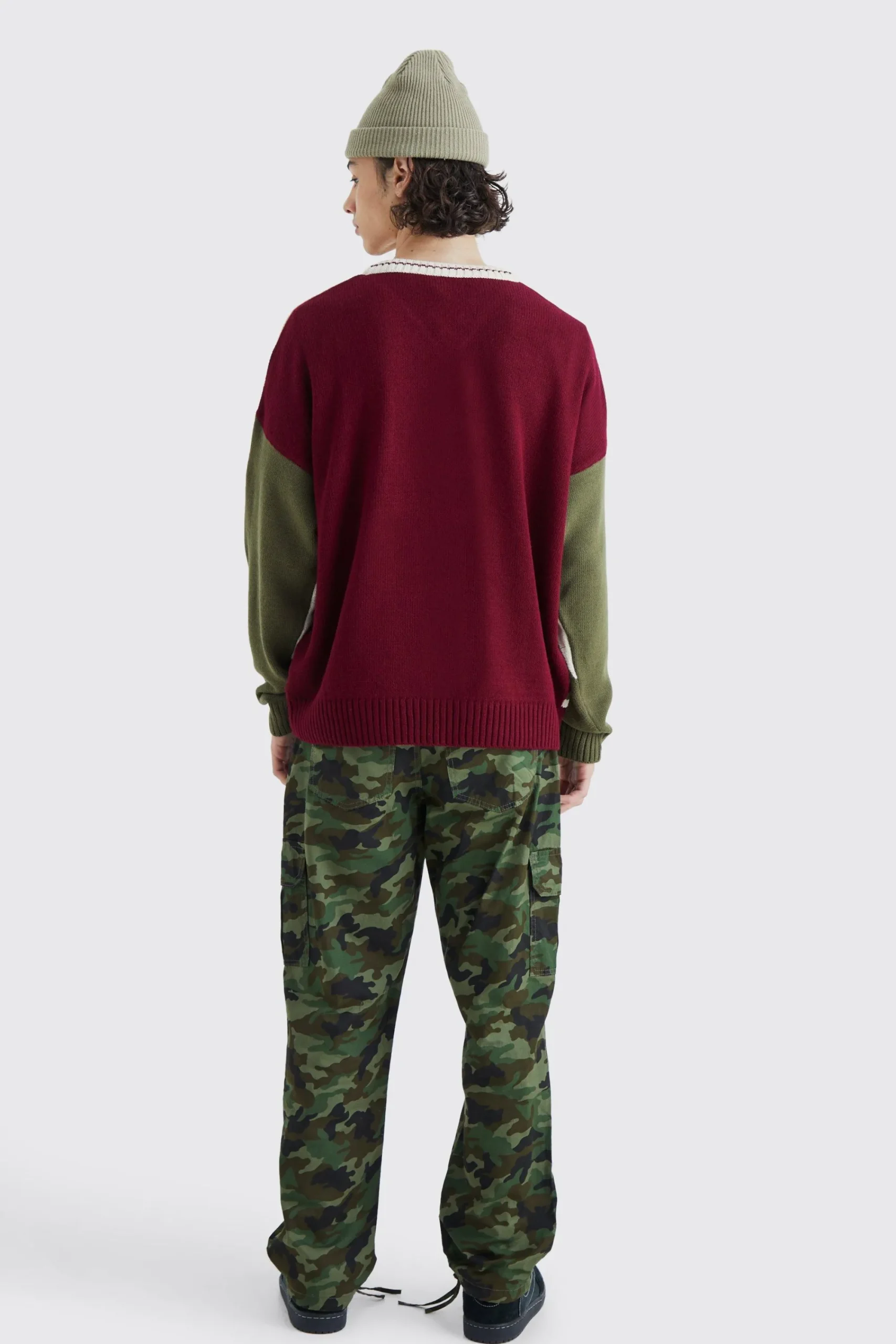 boohooMAN Oversized Applique Football Knit Jumper | UK| Knitwear