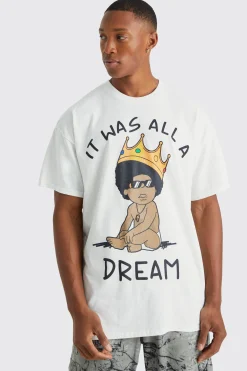 Oversized Baby Biggie Illustration License T-shirt | UK^boohooMAN Best