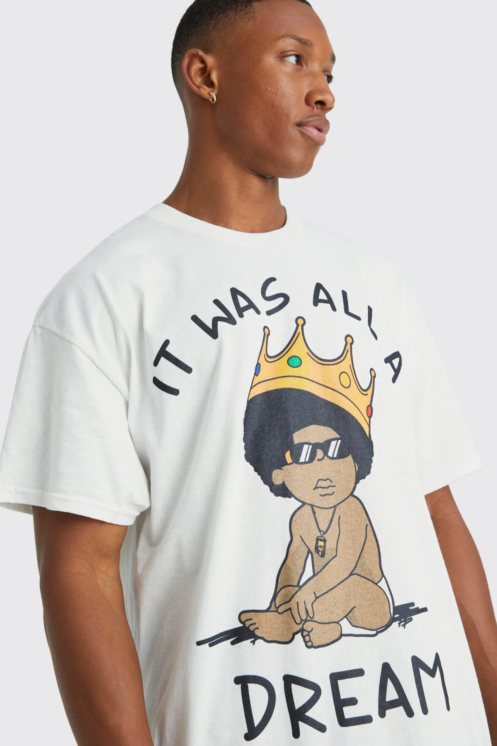 Oversized Baby Biggie Illustration License T-shirt | UK^boohooMAN Best