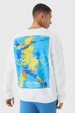 boohooMAN Oversized Back Print Sweatshirt | UK| Hoodies & Sweatshirts