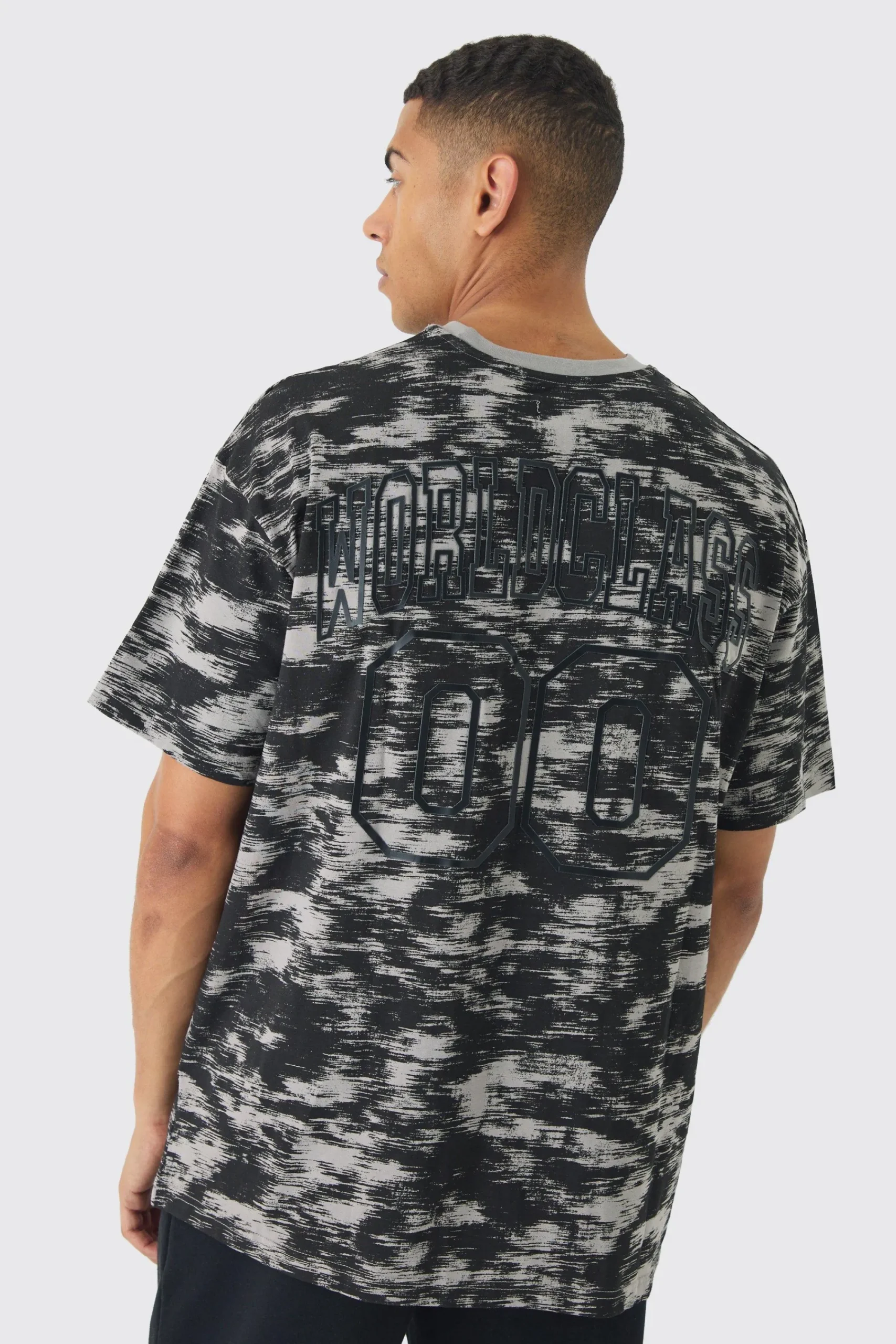 Oversized Back Print World Class Abstract Concrete T-shirt | UK^boohooMAN Best