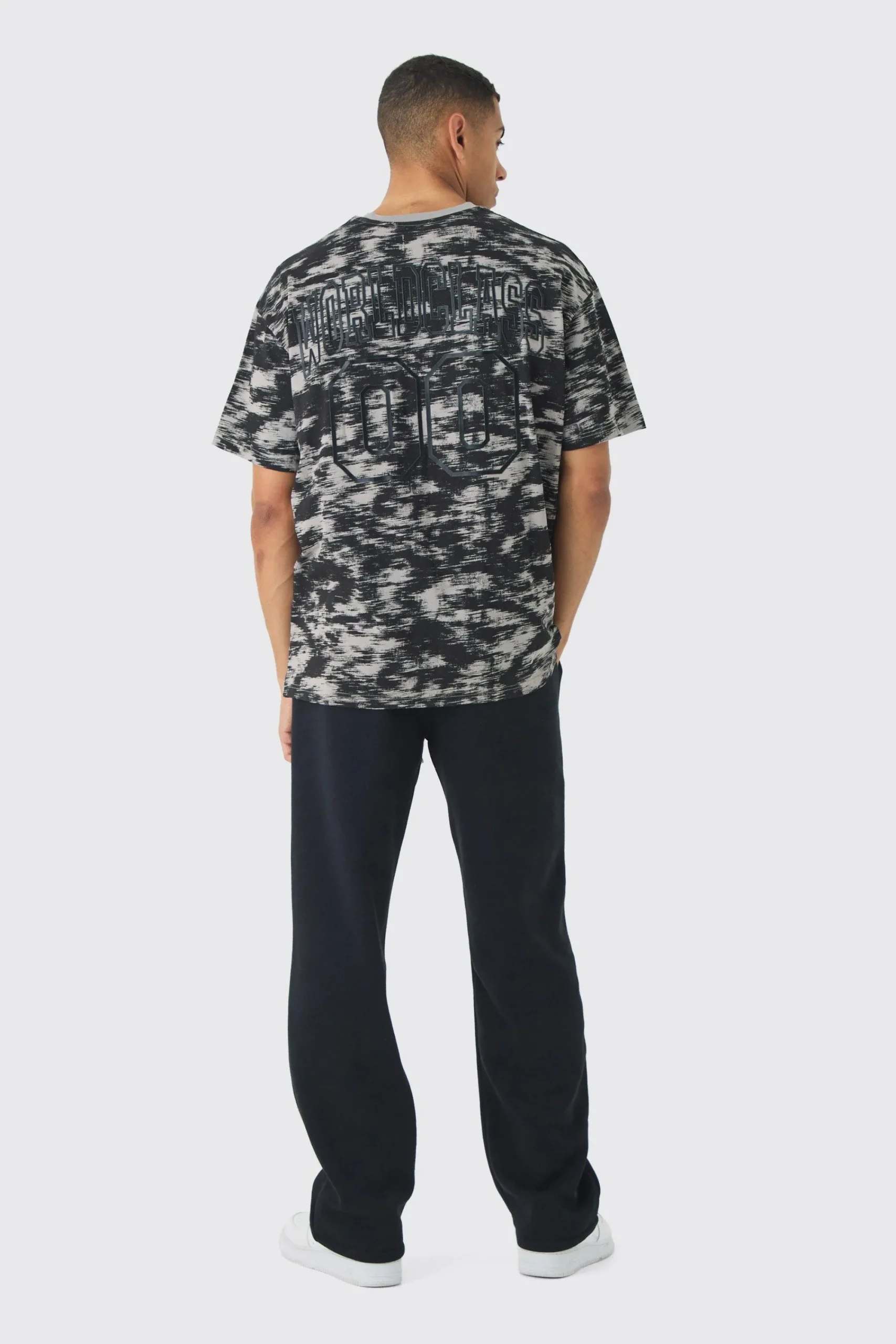 Oversized Back Print World Class Abstract Concrete T-shirt | UK^boohooMAN Best