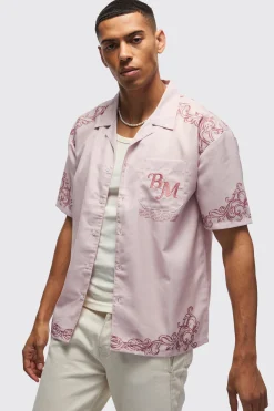 boohooMAN Oversized Back Printed Revere Shirt | UK| Shirts