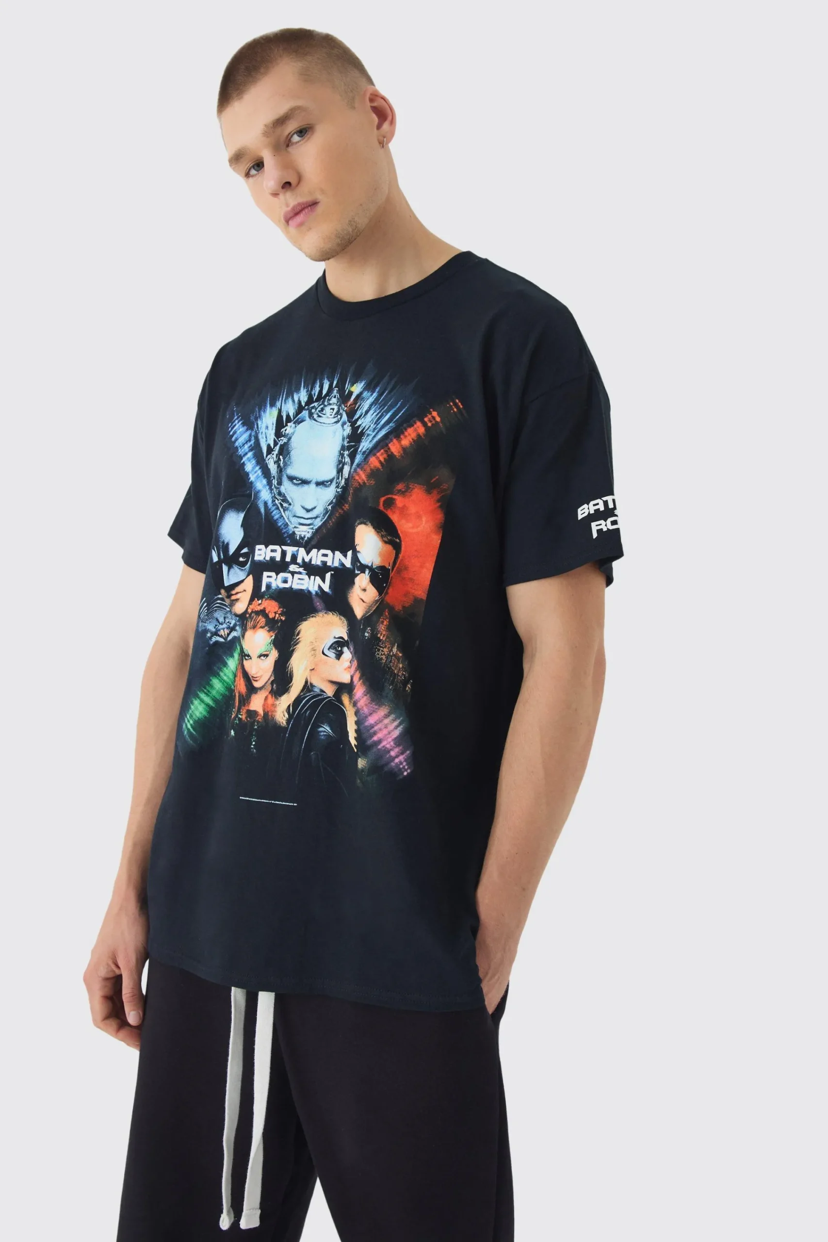 Oversized Batman And Robin License Print T-Shirt | UK^boohooMAN Sale