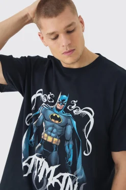Oversized Batman Gothic License Print T-Shirt | UK^boohooMAN New
