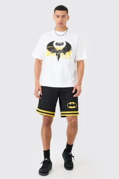 boohooMAN Oversized Batman License T-shirt And Mesh Short Set | UK| Sets & Co-Ords|Tracksuits