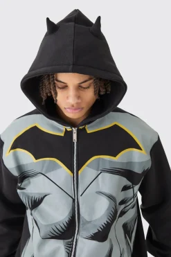 boohooMAN Oversized Batman Zip Up License Hoodie | UK| Hoodies & Sweatshirts