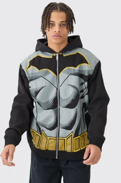 boohooMAN Oversized Batman Zip Up License Hoodie | UK| Hoodies & Sweatshirts