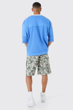 Oversized BHM Satin Mesh Varsity Top | UK^boohooMAN Hot