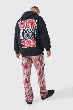 boohooMAN Oversized Blink 182 License Hoodie | UK| Hoodies & Sweatshirts