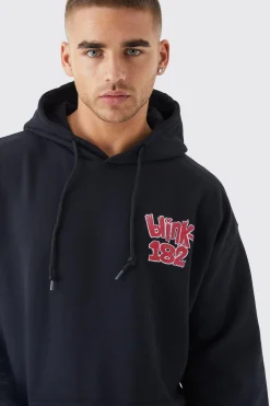 boohooMAN Oversized Blink 182 License Hoodie | UK| Hoodies & Sweatshirts