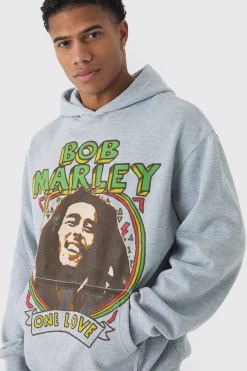 boohooMAN Oversized Bob Marley License Wash Print Hoodie | UK| Hoodies & Sweatshirts