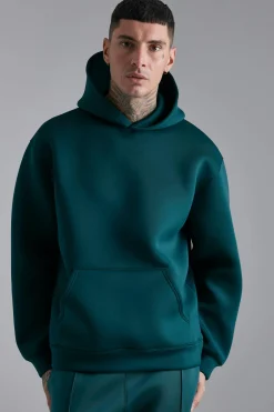 boohooMAN Oversized Bonded Scuba Hoodie | UK| Hoodies & Sweatshirts