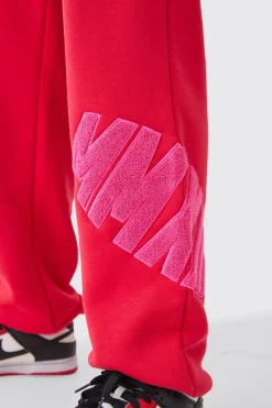 boohooMAN Oversized Borg Applique Joggers | UK| Joggers