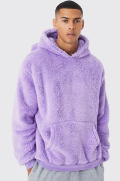 boohooMAN Oversized Borg Novelty Hoodie | UK| Hoodies & Sweatshirts