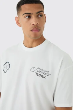 Oversized Botanist Tree Print T-shirt | UK^boohooMAN