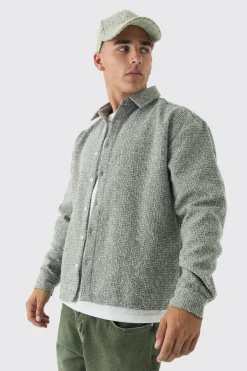 boohooMAN Oversized Boucle Overshirt | UK| Shirts