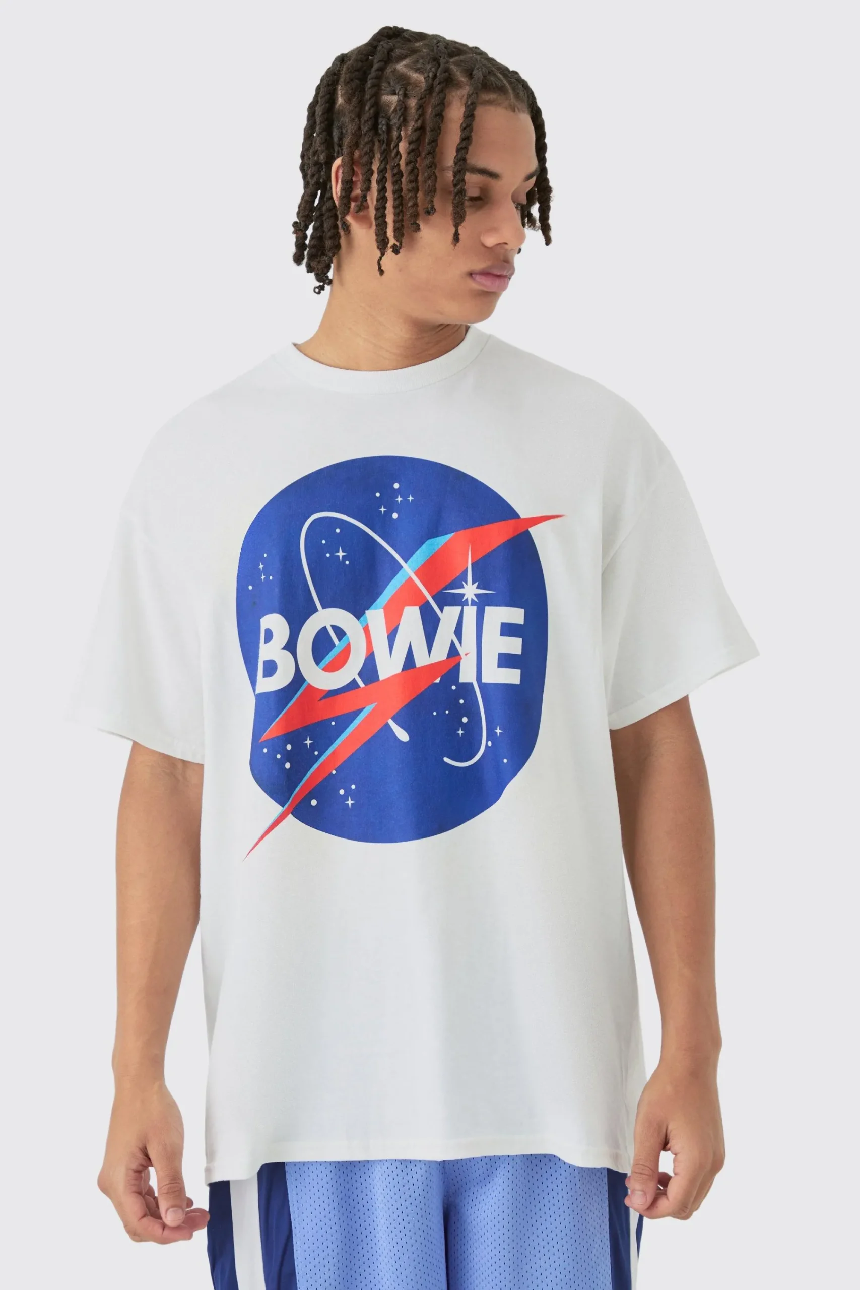 Oversized Bowie Print License T-shirt | UK^boohooMAN Discount