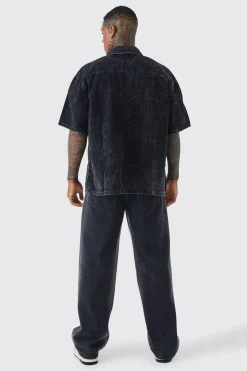 boohooMAN Oversized Boxy Acid Wash Shirt | UK| Shirts