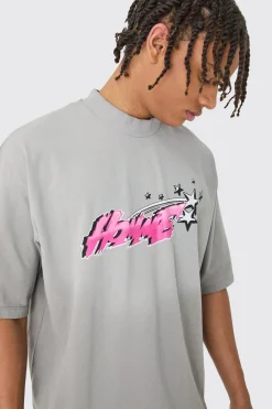 Oversized Boxy Alien Heavyweight Washed T-shirt | UK^boohooMAN Discount