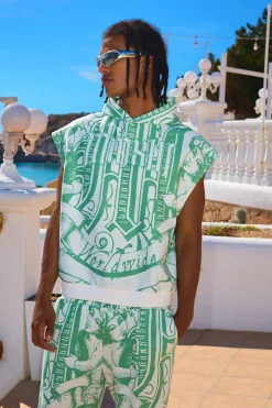 boohooMAN Oversized Boxy All Over Printed Interlock Hoodie | UK| Hoodies & Sweatshirts