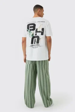 Oversized Boxy BHM Dove Back Print T-Shirt | UK^boohooMAN Online