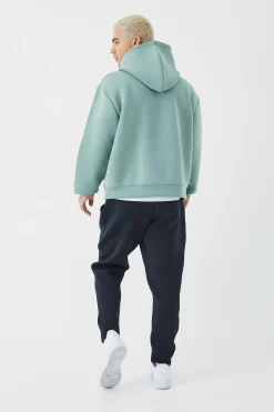boohooMAN Oversized Boxy Bonded Scuba Hoodie | UK| Hoodies & Sweatshirts