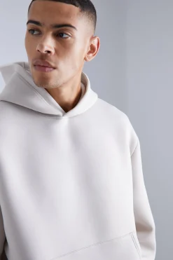 boohooMAN Oversized Boxy Bonded Scuba Hoodie | UK| Hoodies & Sweatshirts