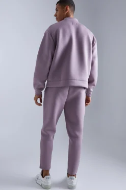 boohooMAN Oversized Boxy Bonded Scuba Bomber Set | UK| Tracksuits