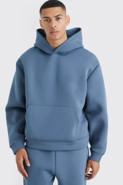 boohooMAN Oversized Boxy Bonded Scuba Hooded Tracksuit | UK| Tracksuits