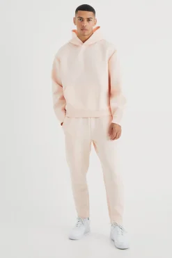 boohooMAN Oversized Boxy Bonded Scuba Hooded Tracksuit | UK| Tracksuits