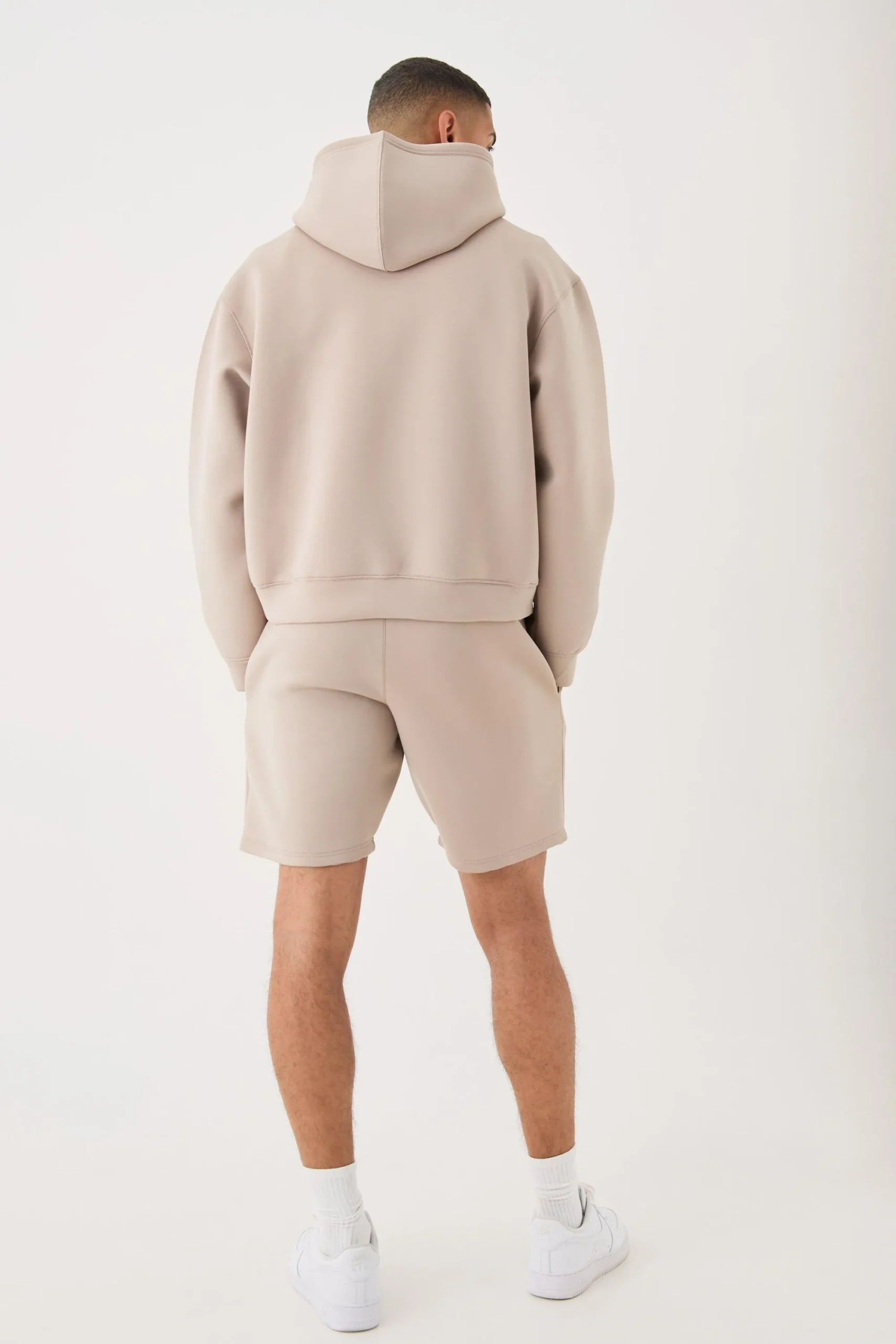 boohooMAN Oversized Boxy Bonded Scuba Hooded Short Tracksuit | UK| Tracksuits