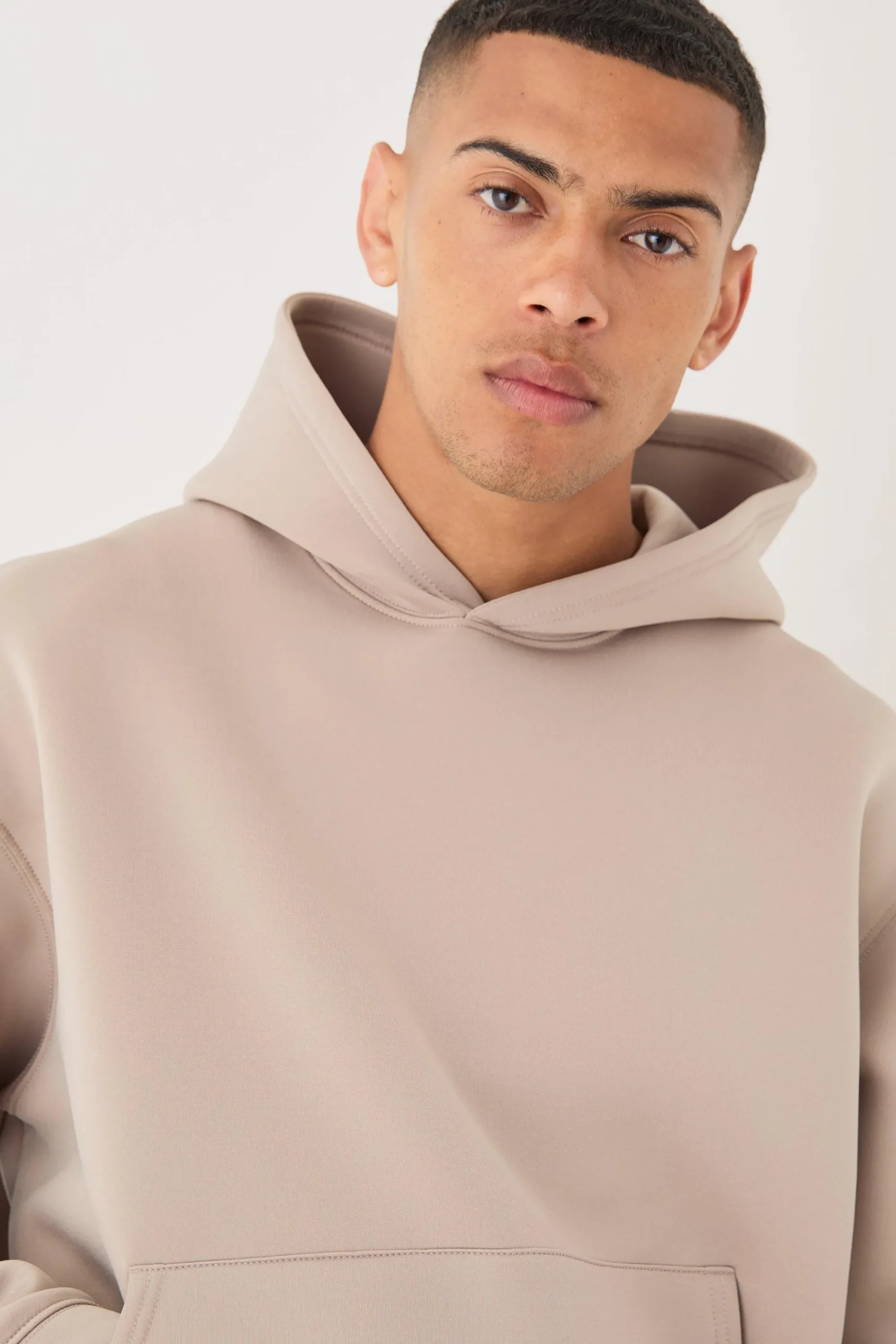 boohooMAN Oversized Boxy Bonded Scuba Hooded Short Tracksuit | UK| Tracksuits