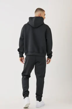 boohooMAN Oversized Boxy Bonded Scuba Hooded Tracksuit | UK| Tracksuits