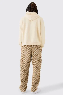 boohooMAN Oversized Boxy Borg Applique Hoodie | UK| Hoodies & Sweatshirts