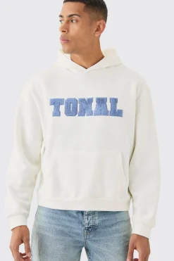 boohooMAN Oversized Boxy Borg Applique Hoodie | UK| Hoodies & Sweatshirts