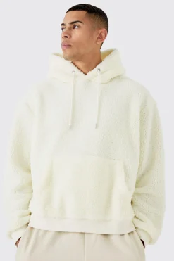 boohooMAN Oversized Boxy Borg Over The Head Hoodie | UK| Hoodies & Sweatshirts