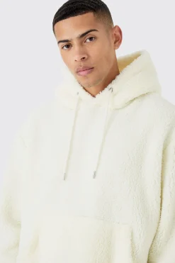 boohooMAN Oversized Boxy Borg Over The Head Hoodie | UK| Hoodies & Sweatshirts